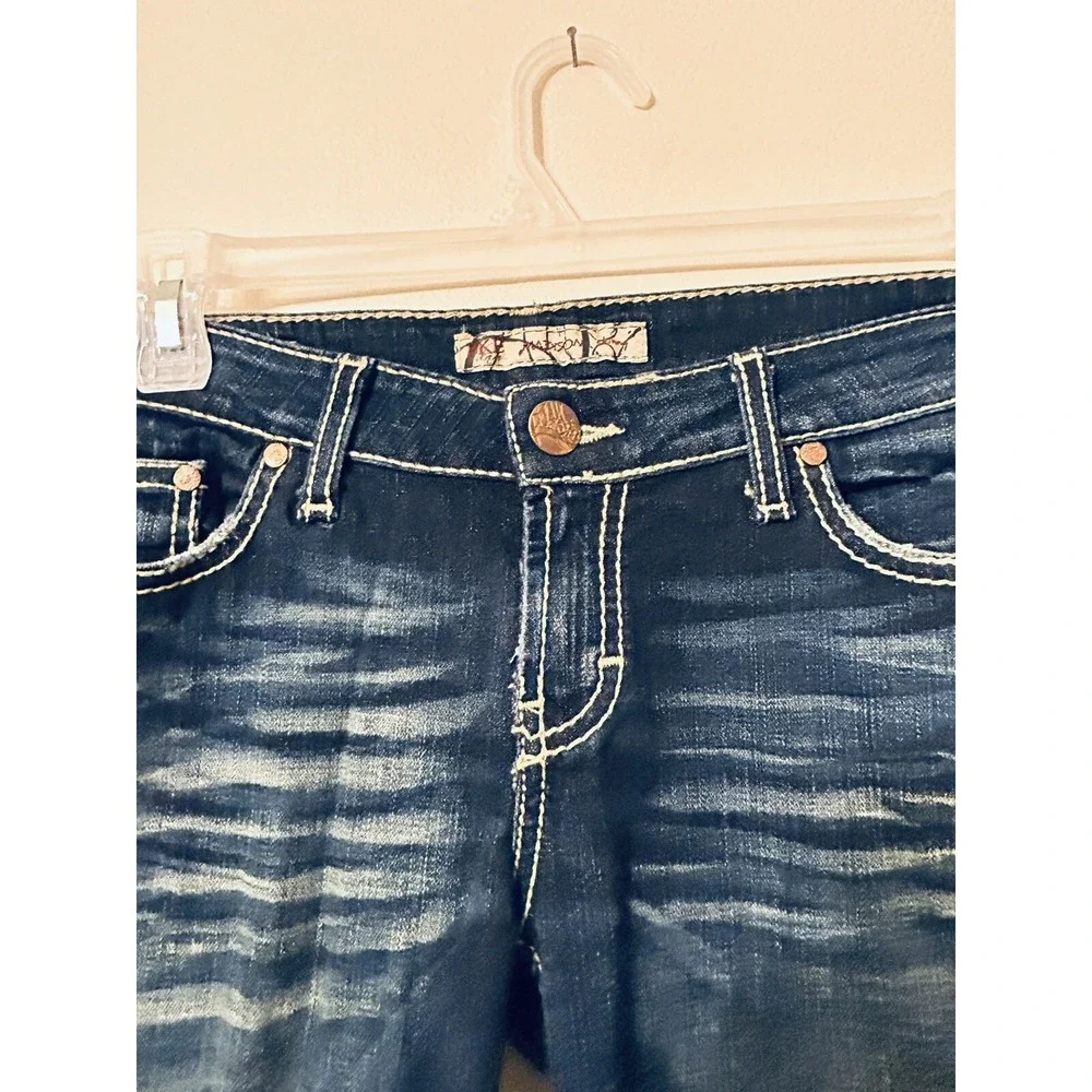 Womens BKE Buckle Madison Skinny Straight Stretch Blue Jeans 30X33 - Picture 2 of 10